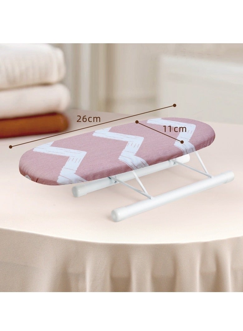 Valiant Glow Foldable home portable small ironing board, portable desktop ironing board with non-slip feet, cloth cover, mini ironing board, suitable for ironing cuffs, ironing collars, suitable for home travel, camping, dormitory use. - Image 2